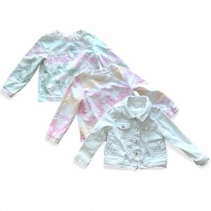 Girls Sweater & Denim Jacket Cat & Jack Bundle Lot of 3